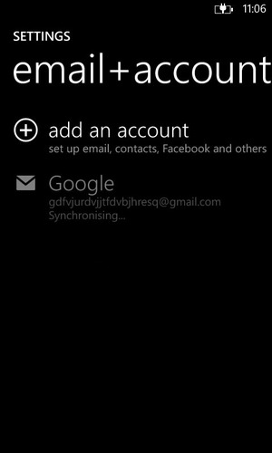The phone will try, unsuccessfully, to connect with the Google account. After a time, an "Attention required" message will appear. At this point, turn the phone off completely.